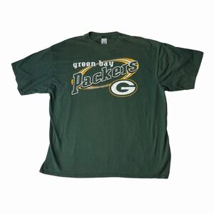Vintage Logo 7 Green Bay Packers T Shirt Mens 2XL NFL Football Graphic Tee